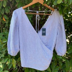 Abercrombie and Fitch - Faux Wrap Linen Top - NWT